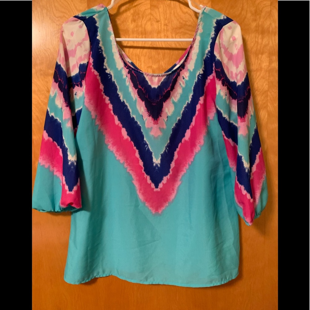 Pink Owl Top.  Size Medium.
